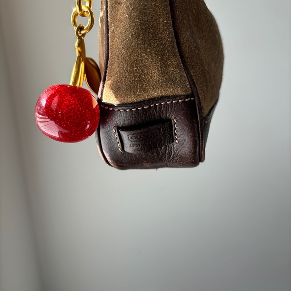 Vintage Coach Hampton Demi Brown Suede 7753 🍒🤎 - Picture 4 of 10